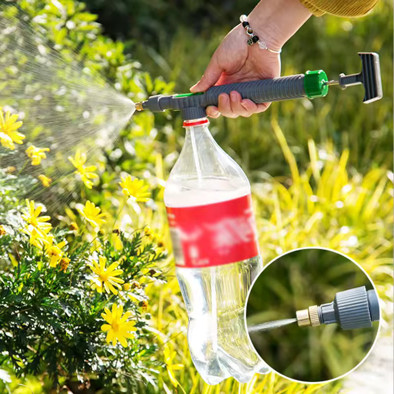 Manual High-Pressure Garden Sprayer Pump – Fits Standard PET Bottles
