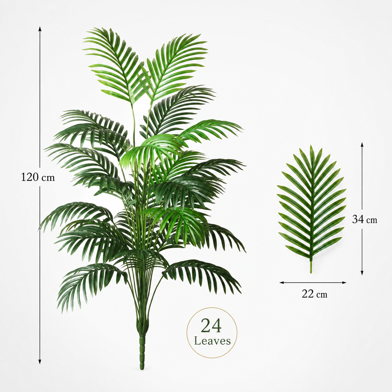 Large Artificial Palm Tree Indoor Outdoor Fake Plant Tropical Decor 90-120cm