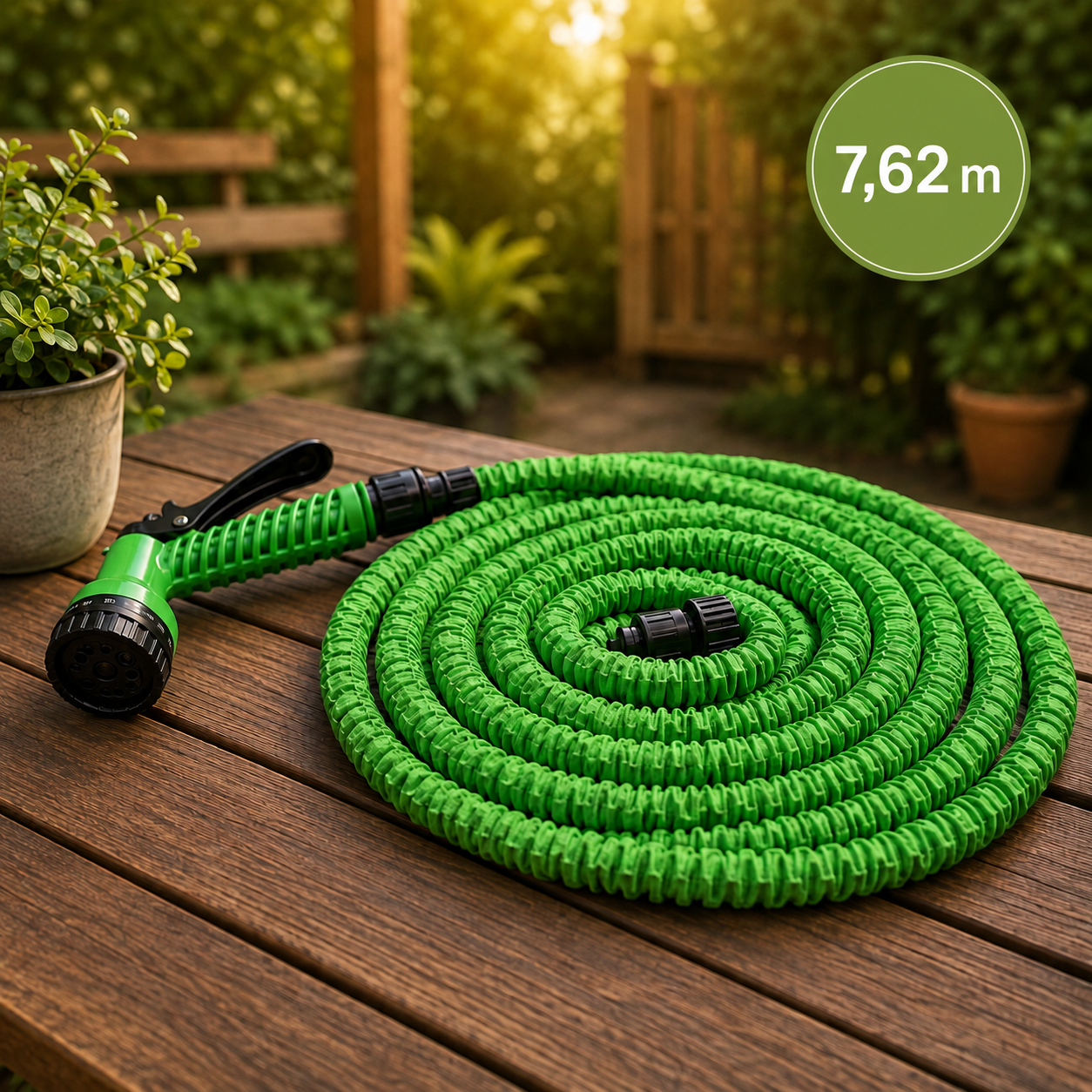 Expandable Garden Hose with 7-Function Spray Nozzle