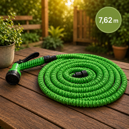 Expandable Garden Hose with 7-Function Spray Nozzle