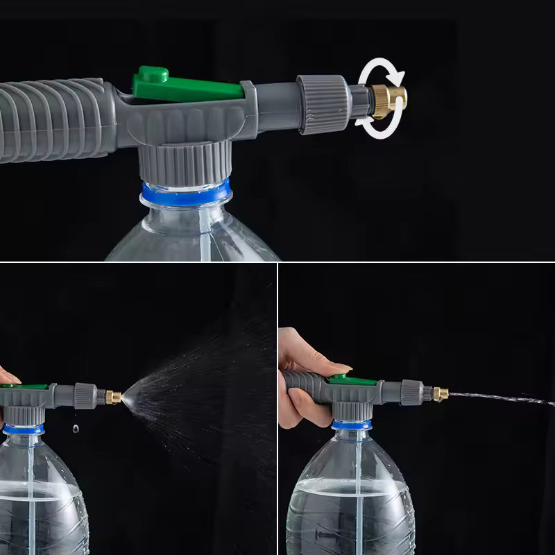 Manual High-Pressure Garden Sprayer Pump – Fits Standard PET Bottles