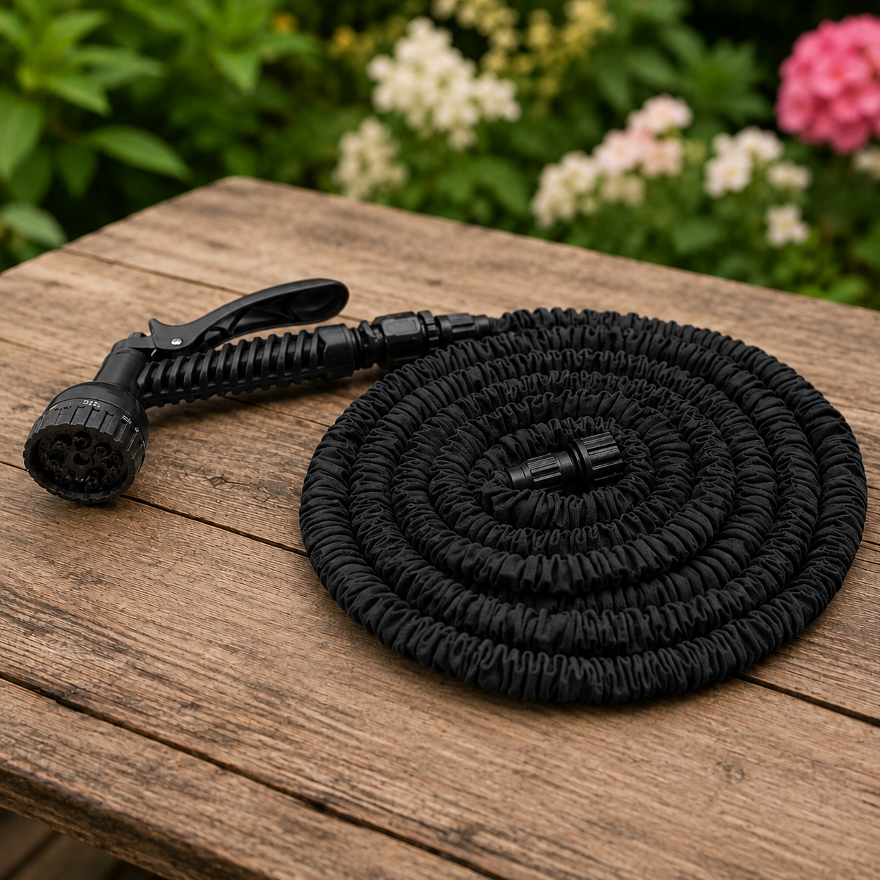 Expandable Garden Hose with 7-Function Spray Nozzle