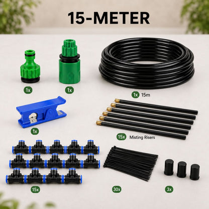 Drip Irrigation Kit - 360 Degree Copper Nozzle Misting System