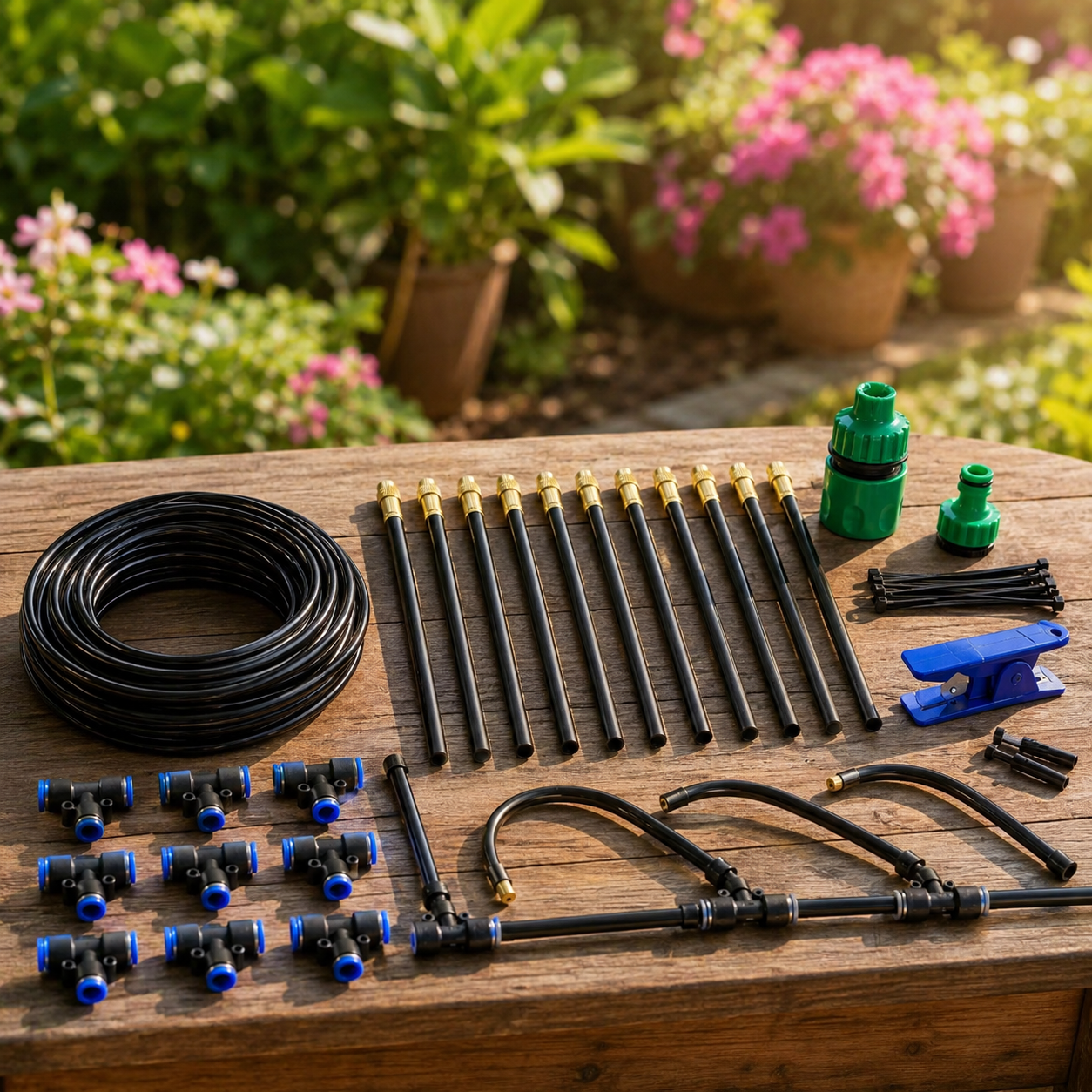 Drip Irrigation Kit - 360 Degree Copper Nozzle Misting System