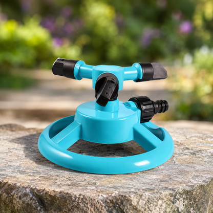 360 Degree Rotating Garden Sprinkler with Quick-Connect Adapter