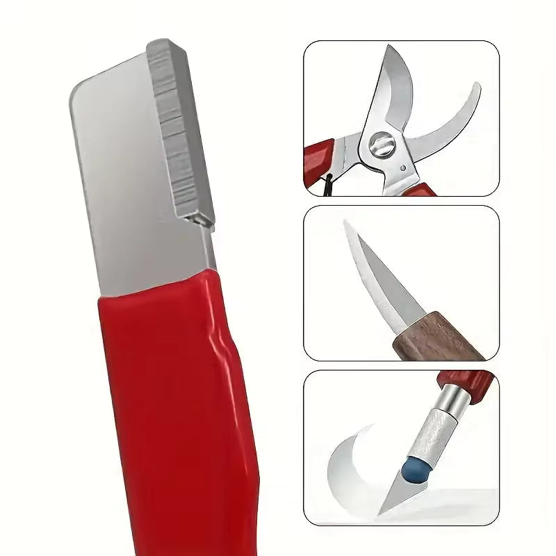 Stainless Steel Pruning Shears for Branches, Fruit Trees and Flowers - Red