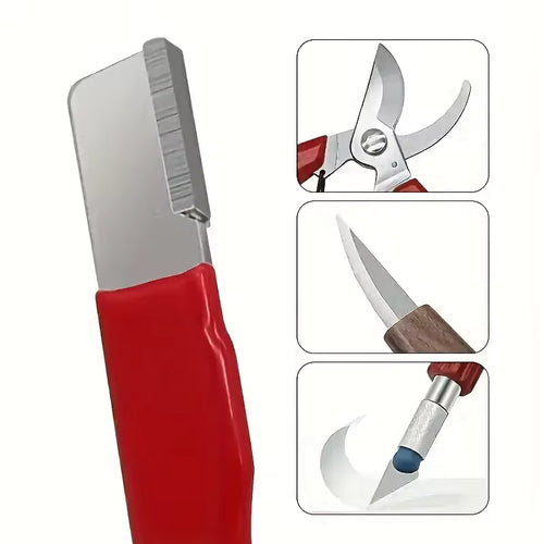 Stainless Steel Pruning Shears for Branches, Fruit Trees and Flowers - Red
