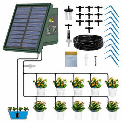 Solar-Powered Automatic Drip Irrigation System with Timer