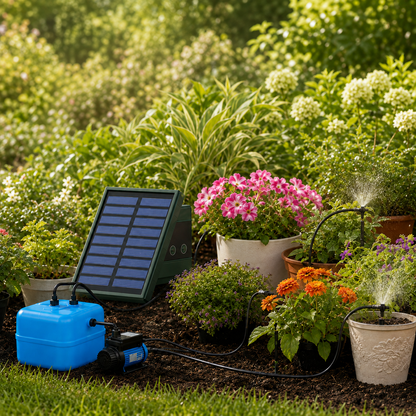 Solar-Powered Automatic Drip Irrigation System with Timer