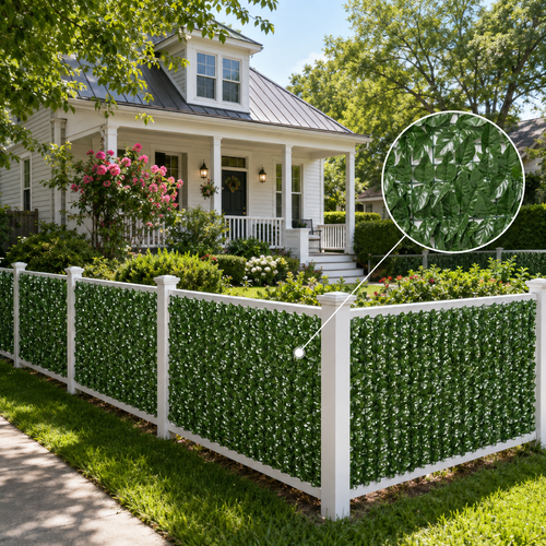 Artificial Leaf Fence Panel for Garden, Balcony, and Privacy Screen