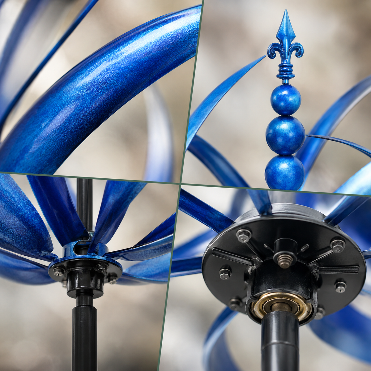 Metal Wind Spinner - 3D Kinetic Sculpture for Yard and Garden