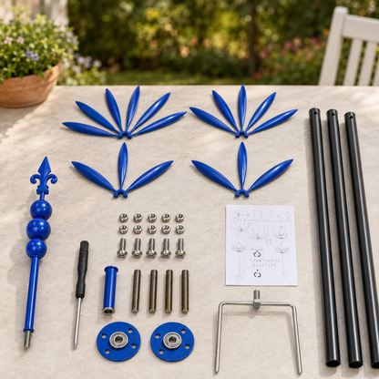 Metal Wind Spinner - 3D Kinetic Sculpture for Yard and Garden