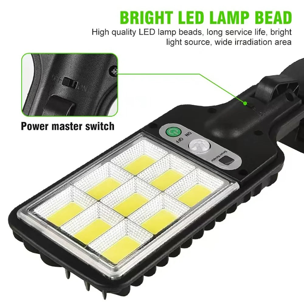 Solar LED Wall Light - Motion Sensor Outdoor Security Lamp