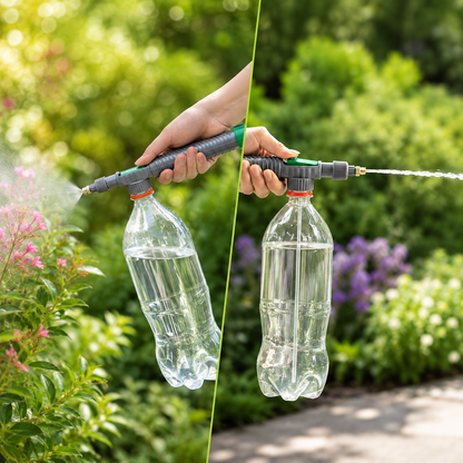 Manual High-Pressure Garden Sprayer Pump – Fits Standard PET Bottles