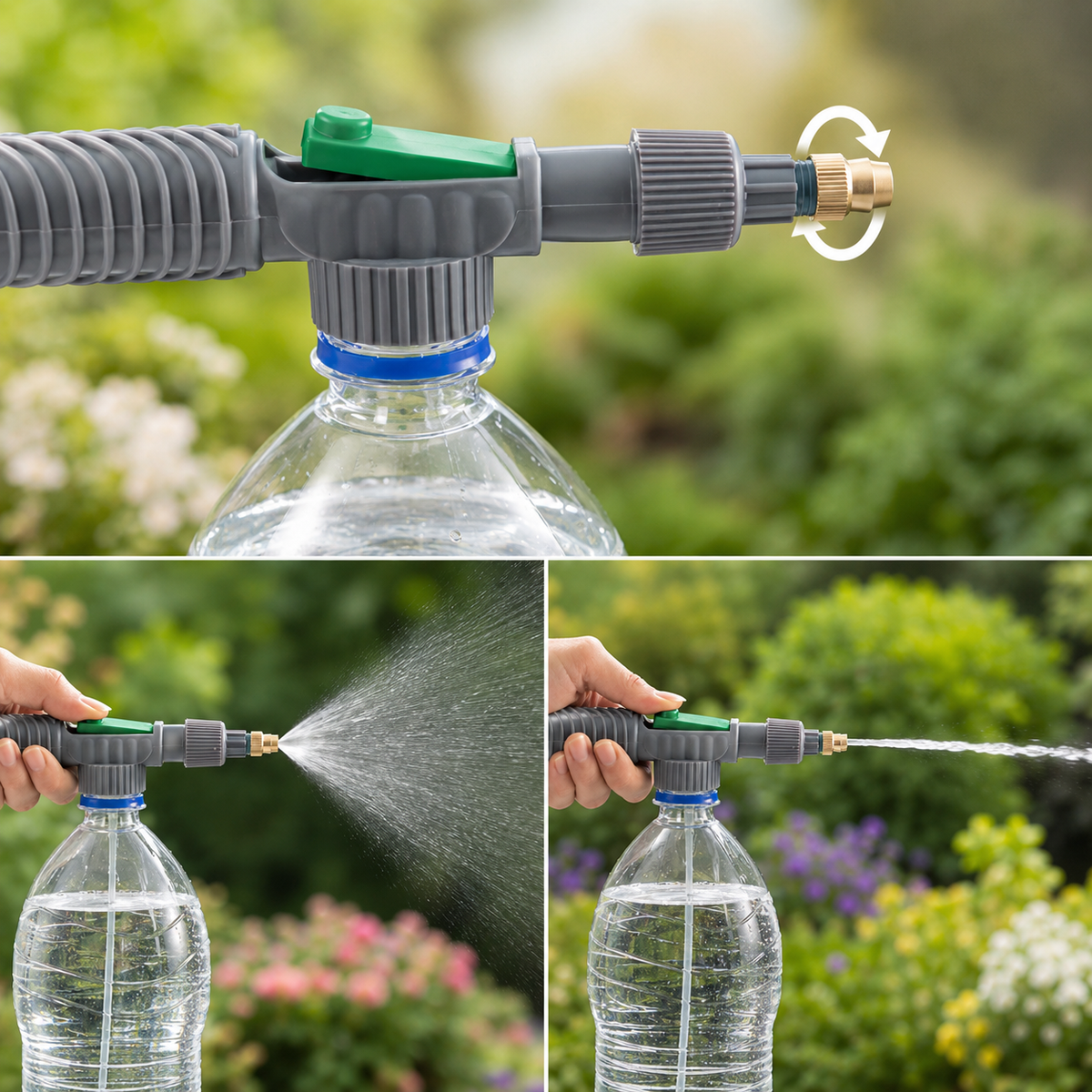 Manual High-Pressure Garden Sprayer Pump – Fits Standard PET Bottles
